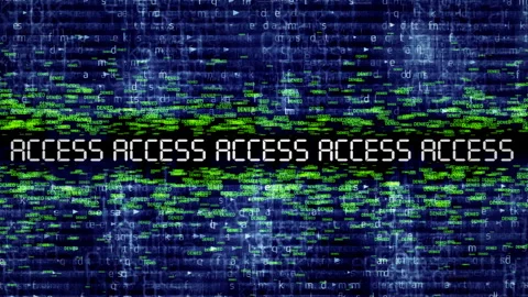 Digital Access Display With  Code And access denied Messages Stock Footage 318558242