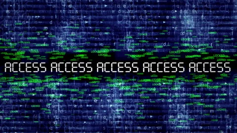 Digital Access Display With  Code And Locked Messages Stock Footage 320083820