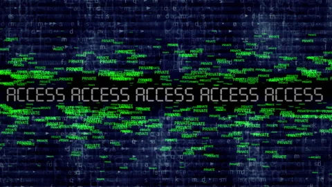 Digital Access Display With  Code And Private access Messages Stock Footage 320499553