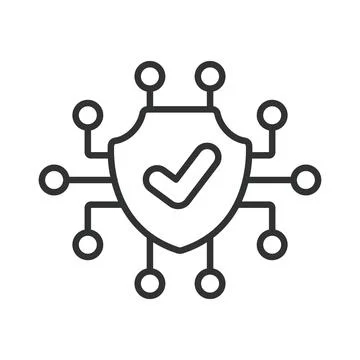Digital access granted, icon in line design. Digital, access, granted, security Stock Illustration