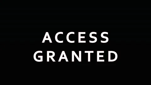 Digital Access Granted text animation with cinematic light flares and dark .. Stock Footage 343479615