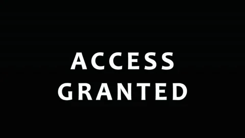 Digital Access Granted text animation with glitch effect in dark background.. Stock Footage 343479650