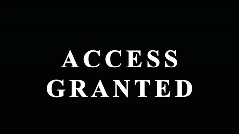 Digital access granted text animation with glowing and glitch effects in ci.. Stock Footage 343479653