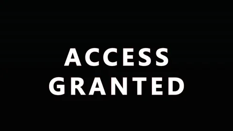 Digital Access Granted text animation with red glitch effect during data tr.. Video stock 343479664