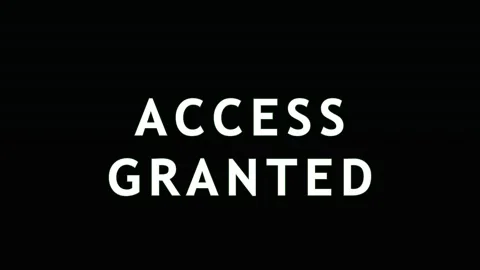 Digital access granted text glowing green on black background with cinemati.. Stock Footage 343479656