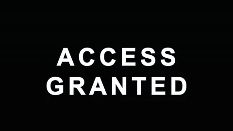 Digital Access Granted text sequence with subtle blue glow and glitch effec.. Stock Footage 343479667