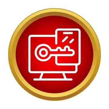Digital access key for computer and mobile security Illustrazione stock