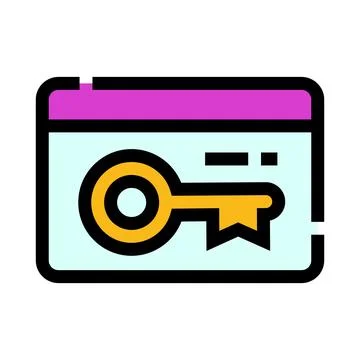Digital access key for online account security Stock Illustration