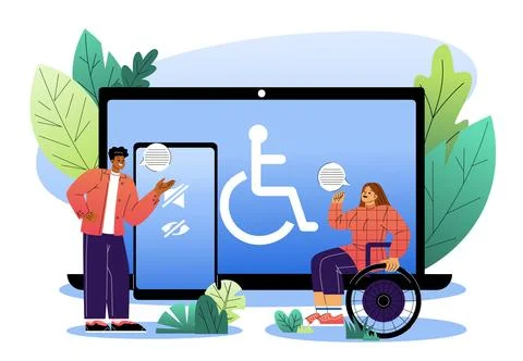 Digital accessibility and inclusion concept. イラスト素材