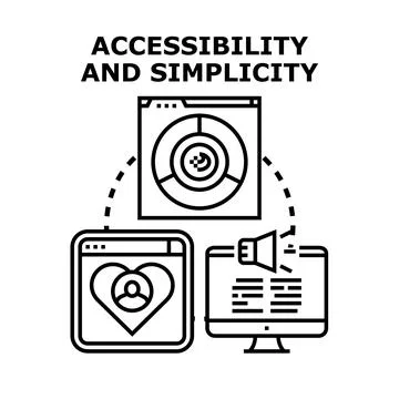 Digital accessibility and simplicity for user experience design Stock Illustration