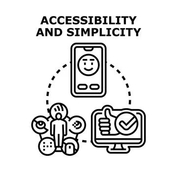 Digital accessibility and simplicity for user experience Stock Illustration
