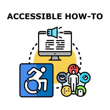 Digital accessibility how to developing inclusive online experience Illustrazione stock