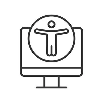 Digital accessibility icon in line design. accessibility, inclusive design Stock-Illustration