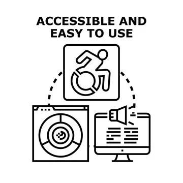 Digital accessibility solution creating inclusive user experience 스톡 일러스트