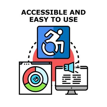 Digital accessibility solution creating inclusive user experience Stock Illustration