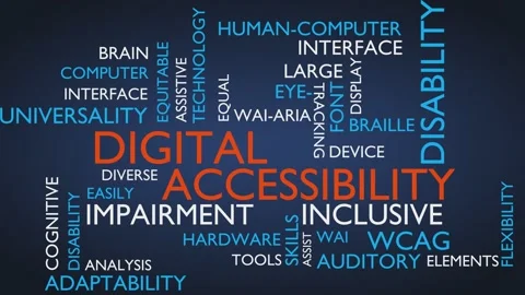 Digital accessibility word tag cloud - blue variant Stock-Footage 273739652
