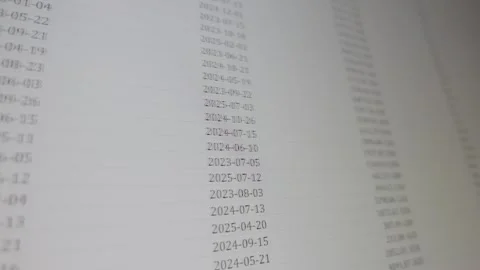 Digital Accounting Ledger with Payment Status and Amounts Stockbeeldmateriaal 334877025