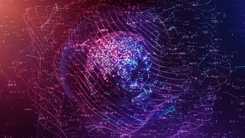 Digital Activity Data Planet Stock Footage 88718346