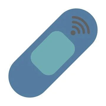 Digital adhesive bandage icon technology for world mental health awareness Stock Illustration