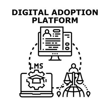 Digital adoption platform concept vector illustration Stock Illustration