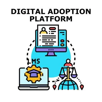 Digital adoption platform concept vector illustration Stockillustratie