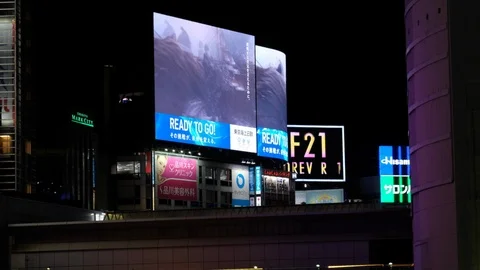 Digital Advertisement BillBoard Stock Footage 105761905