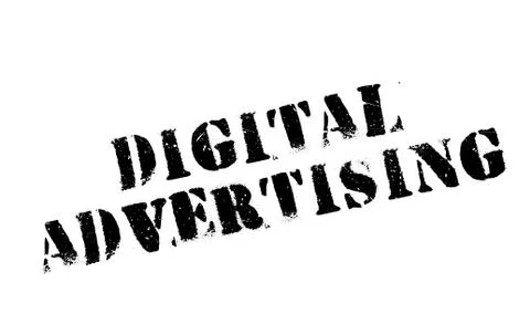 Digital Advertising rubber stamp Stock-Illustration