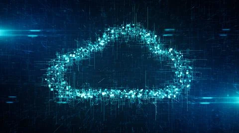 Digital age connected network nodes Internet of things IOT cloud computing   Stock Illustration