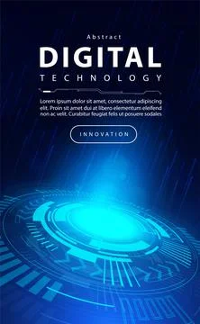 Digital Ai big data technology futuristic blue background cyber cloud security Illustrazione stock