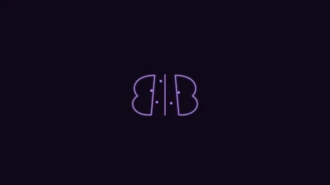 Digital AI brain line icon with connected neurons, violet neon style Stock Footage 342598882