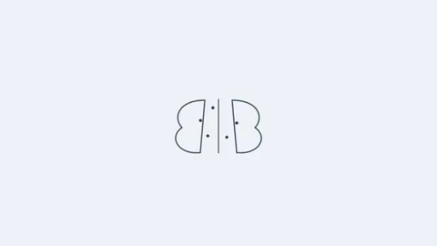 Digital AI brain line icon with connected neurons, slate gray style Stock Footage 342598889