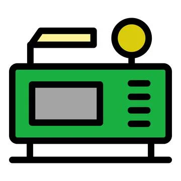 Digital air compressor icon color outline vector イラスト素材