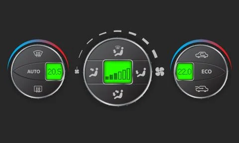 Digital air condition set Stock Illustration