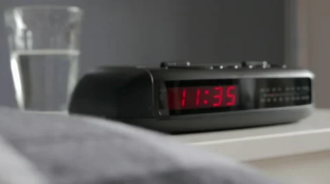 Digital Alarm Clock, 11:35am, tracking in Vídeos de archivo 47203839