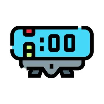 Digital alarm clock displaying an early morning time Stock Illustration
