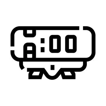Digital alarm clock displaying an early morning time Stock Illustration