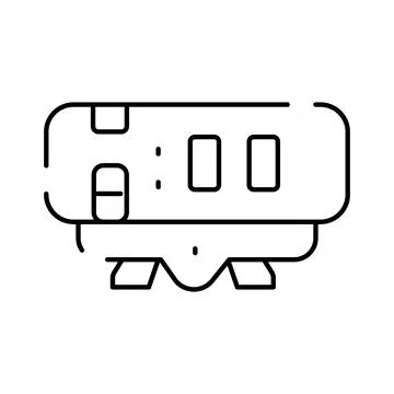 Digital alarm clock displaying eight o'clock line art Stock Illustration