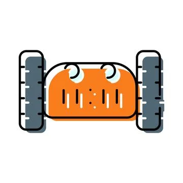 Digital alarm clock displaying robot icon waking up 스톡 일러스트
