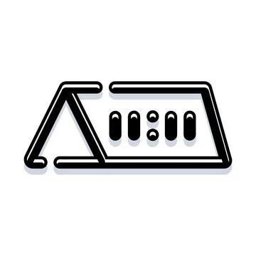 Digital alarm clock displaying time icon concept Stock Illustration