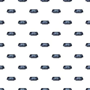 Digital alarm clock displaying time pattern design Illustrazione stock