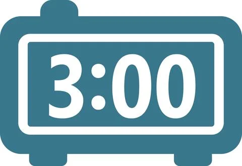 Digital alarm clock with electronic display Stock Illustration