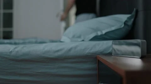 Digital Alarm Clock Video stock 196174144