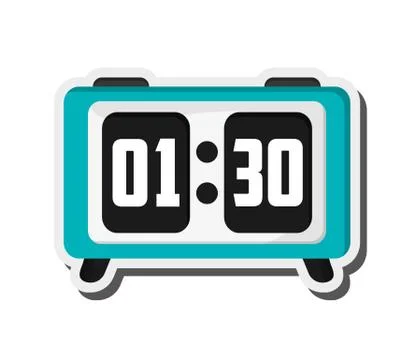 Digital alarm clock icon Stock Illustration