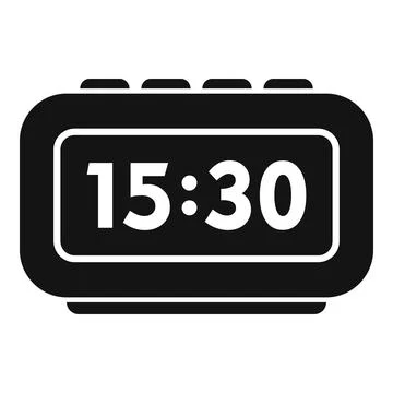 Digital alarm clock icon simple vector. Business work Stock Illustration