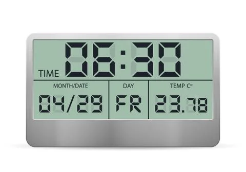 Digital alarm clock Illustrazione stock