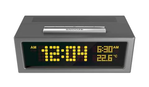 Digital alarm clock Stock Illustration