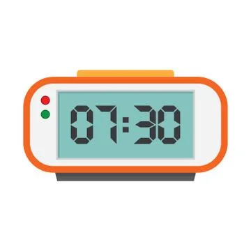 Digital alarm clock Illustrazione stock