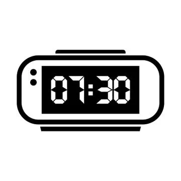 Digital alarm clock Stock Illustration