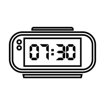 Digital alarm clock Stock Illustration