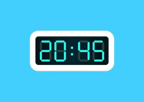 Digital alarm clock Illustrazione stock